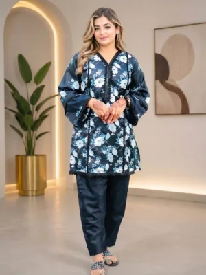 Home Sorbala Chic Navy Floral Print Two-Piece Set